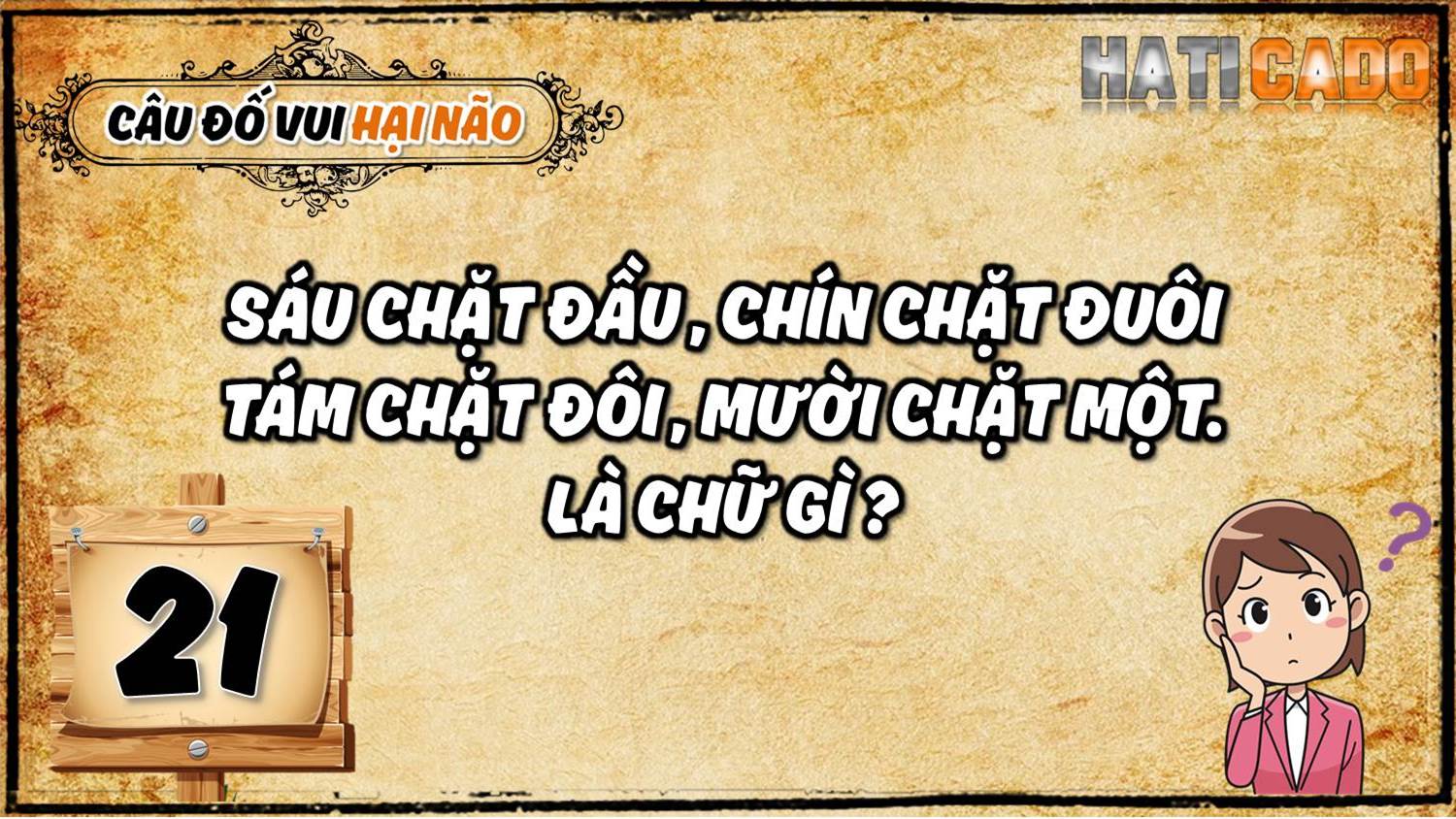 Cau do vui hai nao co dap an tap 21 cau do nhanh nhu chop tro choi tri tue Haticado